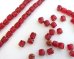 画像1: チェコガラスビーズ/アンティークスタイルオクタゴナル/シャムレッド/約6×5mm（10個） (1)
