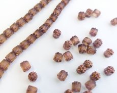 画像1: チェコガラスビーズ/アンティークスタイルオクタゴナル/ロザリン/約6×5mm（10個） (1)