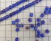 画像2: チェコガラスビーズ/アンティークスタイルオクタゴナル/サファイア/約6×5mm（10個） (2)