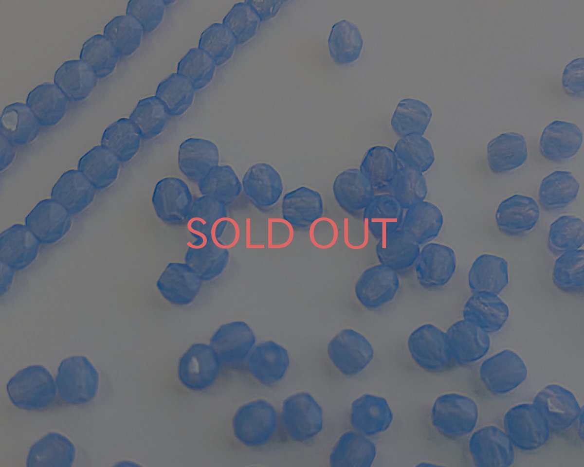 画像1: チェコガラスビーズ/ファイアポリッシュラウンド/ブルーオパール/約4mm(20個) (1)