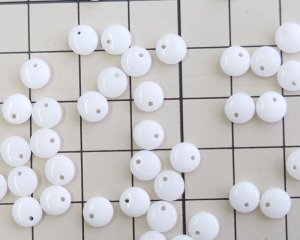画像2: チェコガラスビーズ/パフラウンドドロップ/6mm/ホワイトアラバスター（10個）