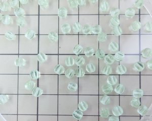 画像2: ヴィンテージ/チェコ/ミニフルーテッドラウンド/ペリドット(10個)