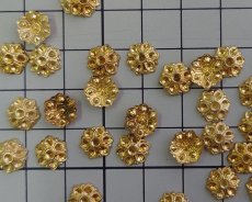 画像2: ヴィンテージ/USA/ブラス/ミニフラワーパーツ /約9mm(1個)　 (2)