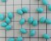 画像2: ヴィンテージ/ドイツ/ガラス/オーバル/オペークターコイズ/約8×6mm(2個) (2)