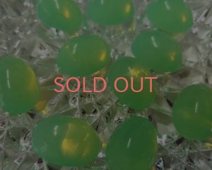 画像4: ヴィンテージ/USA/アクリルカボション/ミルキーグリーン/約25×18m(1個）