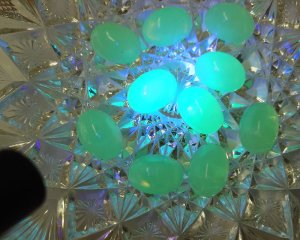 画像3: ヴィンテージ/USA/アクリルカボション/ミルキーグリーン/約25×18m(1個）