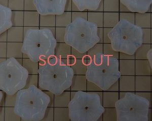 画像2: チェコガラスビーズ/ホワイトオパールラージフラワー/約22mm（1個）