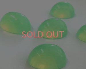画像1: ヴィンテージ/USA/アクリルカボション/ミルキーグリーン/約25×18m(1個）