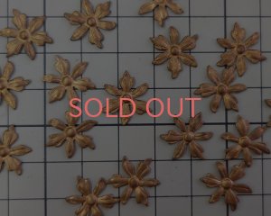 画像2: ヴィンテージ/USA/ブラススタンピング/フラワー(1個)