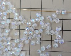 画像2: チェコガラスビーズ/ラウンド/クリスタルオーロラ/約4mm(45個) (2)