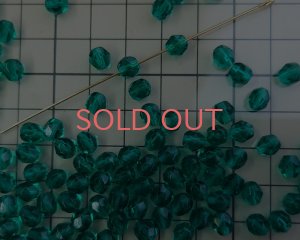 画像2: チェコガラスビーズ/ファイアポリッシュ/6mm/エメラルド(10個）