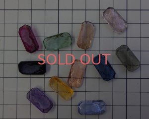 画像4: ns220/ヴィンテージ/ドイツ/ガラスストーンレリーフ/オクタゴン/約20×10mm(1個)