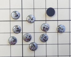 画像2: ns318/ヴィンテージ/ドイツ/ガラスカボション/テニス/ヘマタイト（1個） (2)