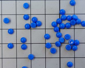 画像2: ns306/ヴィンテージ/ドイツ/ガラスカボション/コーンフラワーブルー/約4mm(10個)