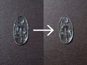 画像5: ns303/ヴィンテージ/ドイツ/ガラスカメオ/弦楽器/約16×8mm（1個）