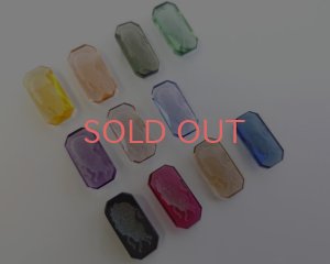 画像3: ns220/ヴィンテージ/ドイツ/ガラスストーンレリーフ/オクタゴン/約20×10mm(1個)