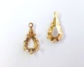 13×8mm用/ブラスセッティング/クラウン/ゴールドメッキ(1個)