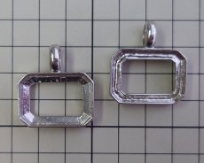 画像3: デッドストック25×18mmオクタゴン用/メタルセッティング/オープンバック(1個) (3)