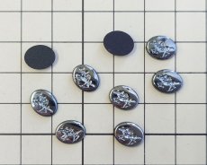 画像2: ns313/ヴィンテージ/ドイツ/ガラスカボション/乗馬/ヘマタイト（1個） (2)