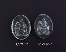 画像3: ns310ヴィンテージ/ドイツ/ガラスインタリオペンダント/ピエタ/約40×30mm（1個） (3)