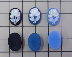画像3: ns319ヴィンテージ/プラスチックカメオ/薔薇/約14×10mm/(1個)