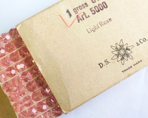 画像1: ヴィンテージ/スワロフスキー/#5000/ライトローズ/8mm(2個)