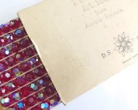 ヴィンテージ/スワロフスキー/#5000/シャムオーロラ/8mm(2個)