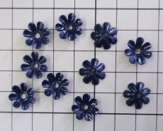 画像2: ヴィンテージ/ドイツ/プラスチック/フラワー218/ダークネイビー（2個） (2)