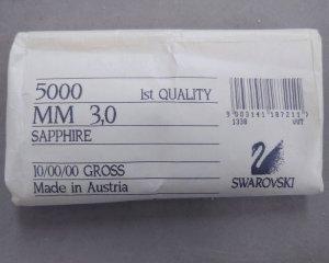 画像2: デッドストック/スワロフスキー/#5000/サファイア/3mm(10個)