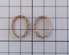 画像2: ヴィンテージ/18×13mm用/ブラスセッティング/レース(1個) (2)