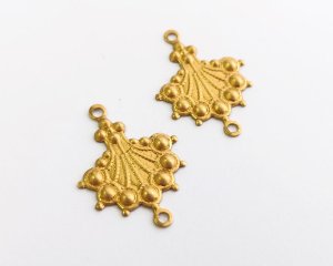 画像1: ブラス/USA/スタンピングファンコネクター(1個)
