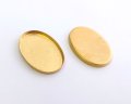 ブラス皿/25×18mm/オーバル/高さ約2mm(1個)