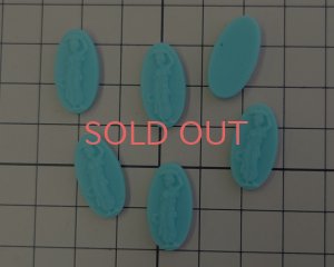 画像3: ns330/ヴィンテージ/ドイツ/ガラスカメオ/花輪を持つ女神/オペークミント/約20×10mm(1個）