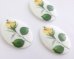 画像2: ns327/ヴィンテージ/ドイツ/ガラスカボション/イエローローズ/約40×30mm(1個） (2)