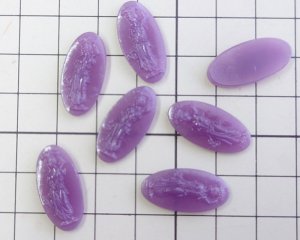画像3: ns330/ヴィンテージ/ドイツ/ガラスカメオ/花輪を持つ女神/ミルキーパープル/約20×10mm(1個）