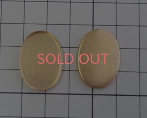 画像3: ブラス皿/25×18mm/オーバル/高さ約2mm(1個)