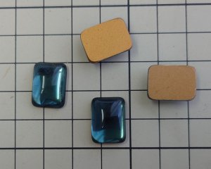 画像2: ns340/ヴィンテージ/ドイツ/ガラスカボション/モンタナ/約16×12mm(1個）