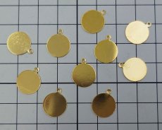 画像2: 鉄製貼り付け用メタルパーツ/ゴールド/約12mm(1個) (2)