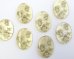 画像3: ns338/ヴィンテージ/ドイツ/プラスチックカボション/グレイローズ/約40×30mm(1個） (3)