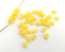 画像1: チェコガラスビーズ/ファルファーレ/ミルキーレモンイエロー/約3.2×6.5mm(約5g) (1)