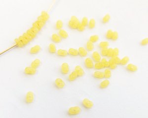 画像1: チェコガラスビーズ/ファルファーレ/ミルキーレモン/約4×2mm(約5g)