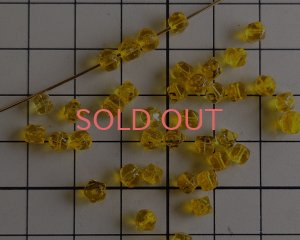 画像2: ヴィンテージ/チェコ/イングリッシュカット/イエロー/約4mm(10個）