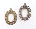画像1: セッティング/ブラス/18×13mm用レースオーバル/金古美(1個) (1)
