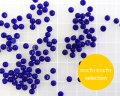 ns347/ヴィンテージ/ドイツ/ガラスカボション/オペークネイビー/約2mm(10個)