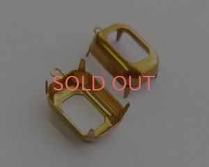 画像2: 18×13mmオクタゴン用/ブラスセッティング/オープンバック(1個)