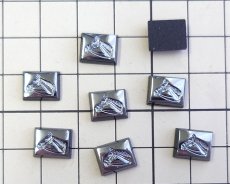 画像2: ns353/ヴィンテージ/ドイツ/ガラスカボション/ヘマタイトホース(1個) (2)
