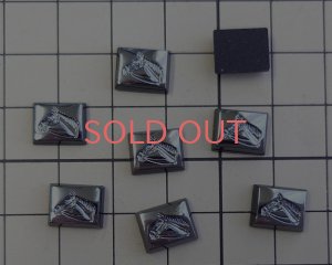 画像2: ns353/ヴィンテージ/ドイツ/ガラスカボション/ヘマタイトホース(1個)