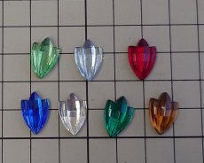 画像4: ns349/ヴィンテージ/ドイツ/ガラスカボション/カットチューリップ(1個) (4)