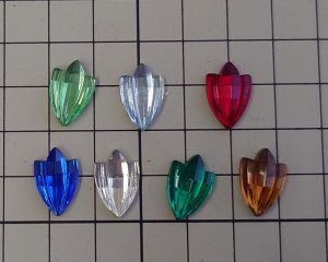 画像4: ns349/ヴィンテージ/ガラスカボション/カットチューリップ(1個)