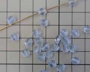 画像3: チェコガラスビーズ/ファイアポリッシュ/6mm/ライトサファイア(10個）